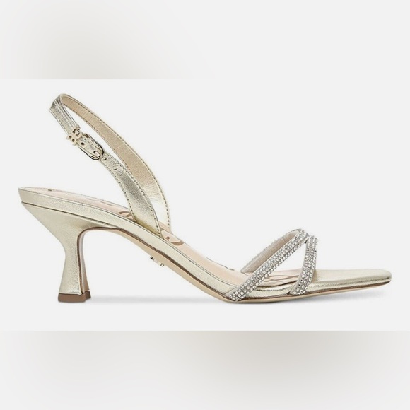 Sam Edelman Ronan Gold Strappy Sandals - Picture 2 of 15